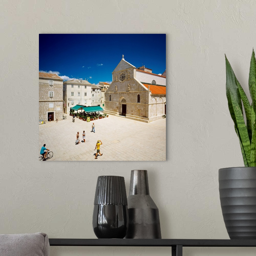 A modern room featuring Croatia, Pag, Old town of Pag with the Parish Church of the Assumption