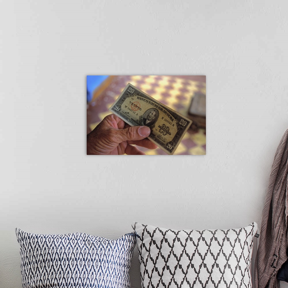 A bohemian room featuring Cuba, Caribbean, Remedios village, banknote with Che Guevara sign