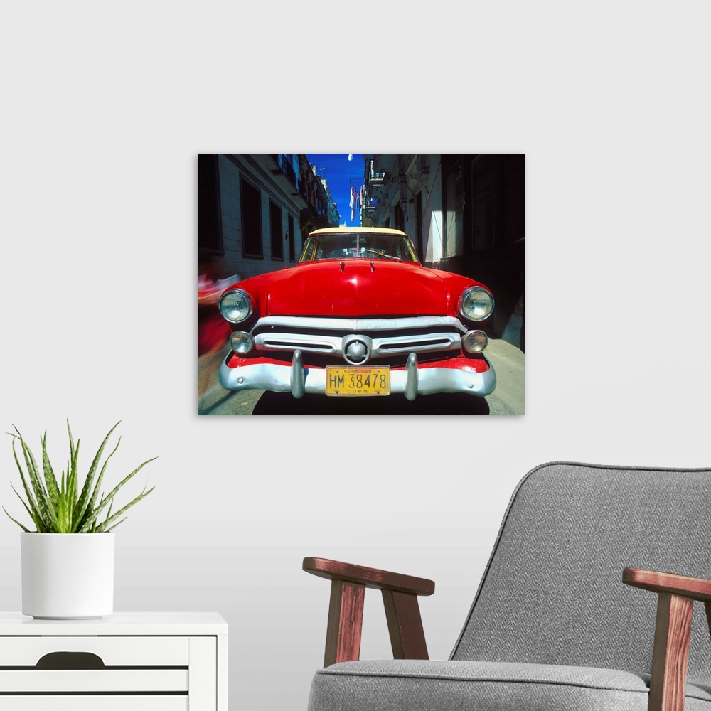 A modern room featuring Cuba, Havana, Car in the old town