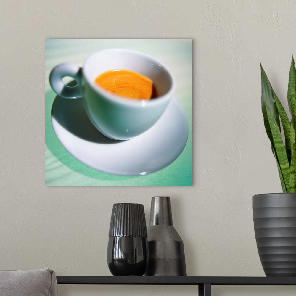 A modern room featuring Cup of coffee