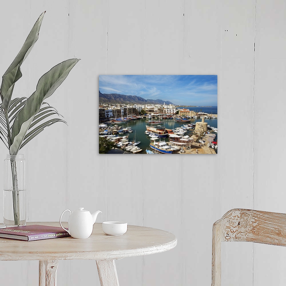 A farmhouse room featuring Cyprus, Northern Cyprus, Kyrenia, Tourist boats leaving the Harbour