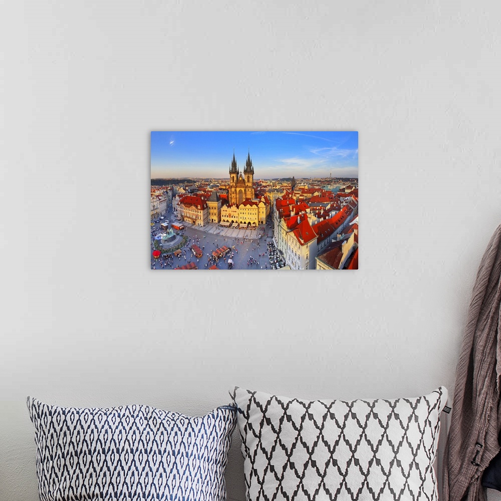 A bohemian room featuring Czech Republic, Prague, Prague Old Town Square, Tyn Cathedral