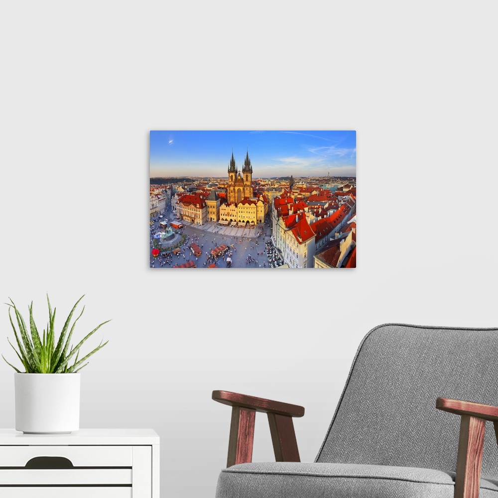 A modern room featuring Czech Republic, Prague, Prague Old Town Square, Tyn Cathedral