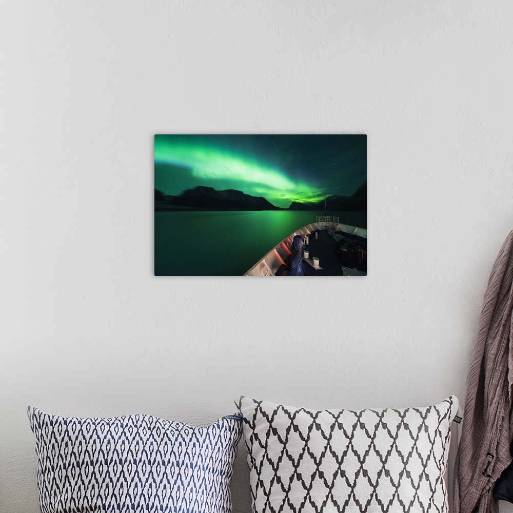 A bohemian room featuring Denmark, Greenland, Qeqqata, Kangerlussuaq, Northern lights, Aurora Borealis