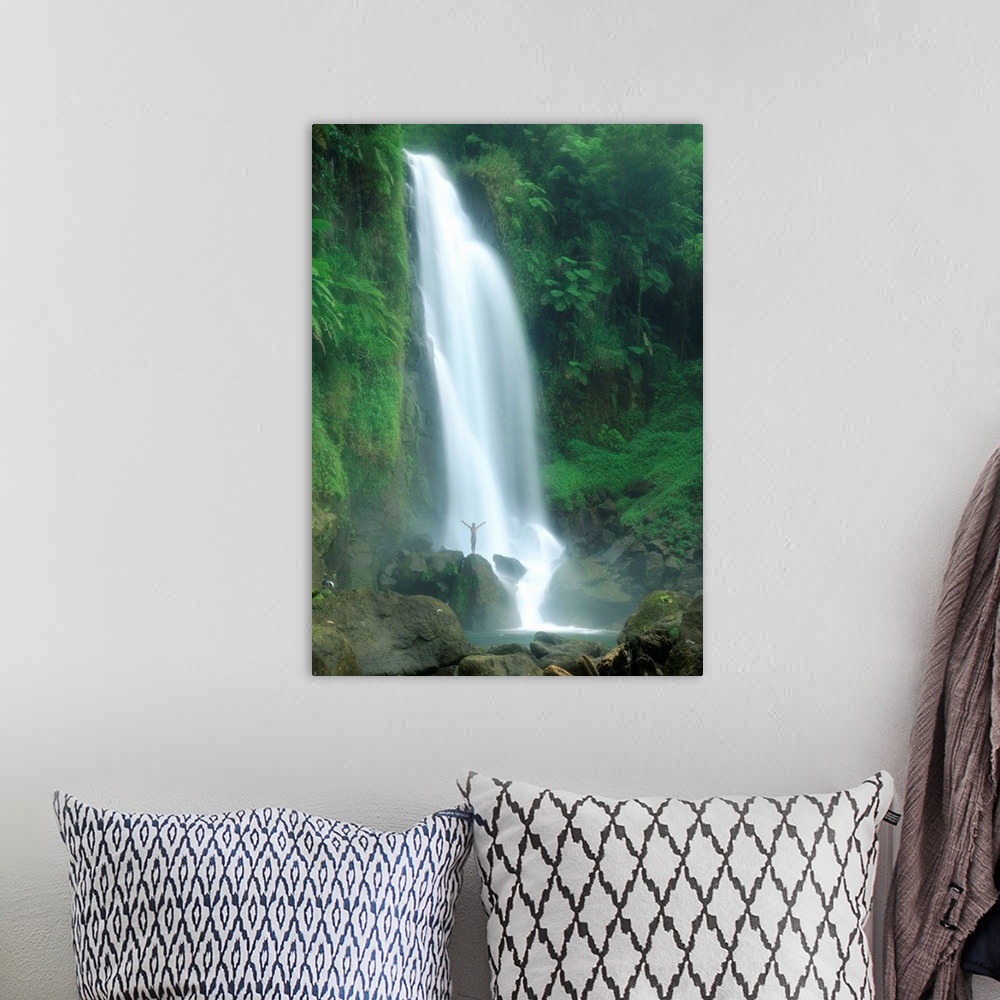 A bohemian room featuring Wasserf..lle Trafalga Falls, Insel Dominica, Karibik