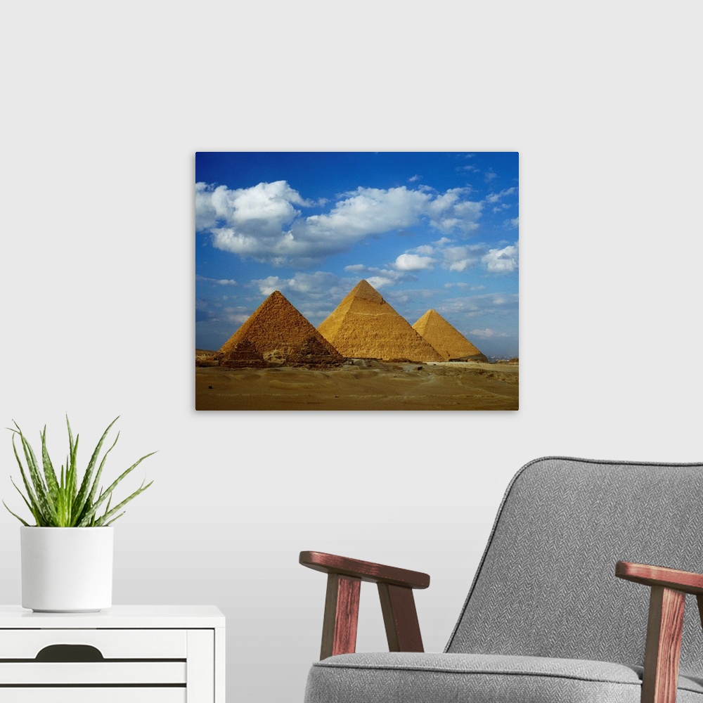 A modern room featuring Egypt, North Africa, Cairo, The Great Pyramids