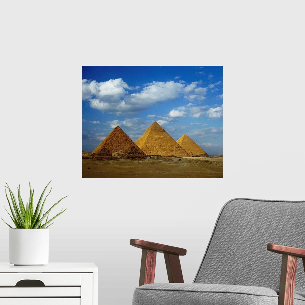 A modern room featuring Egypt, North Africa, Cairo, The Great Pyramids