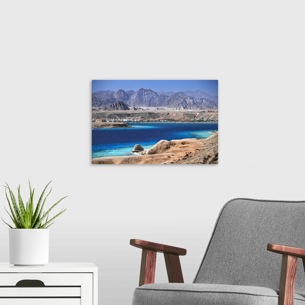 A modern room featuring Egypt, Sinai, Red sea, Sharm el Sheikh, Sinai Mountains in background