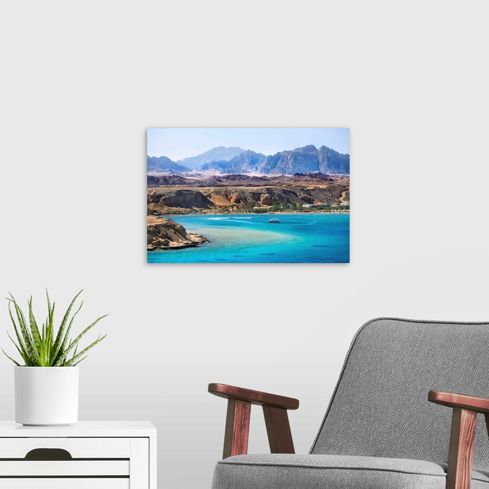 A modern room featuring Egypt, Sinai, Red sea, Sharm el Sheikh, Sinai Mountains in background