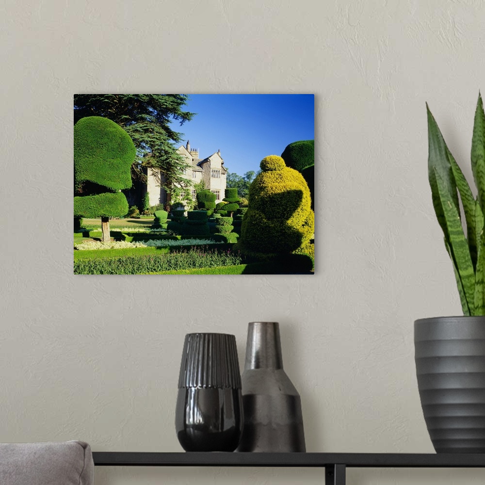 A modern room featuring England, Cumbria, Levens Hall Topiary Gardens, the famous gardens near Kendal town