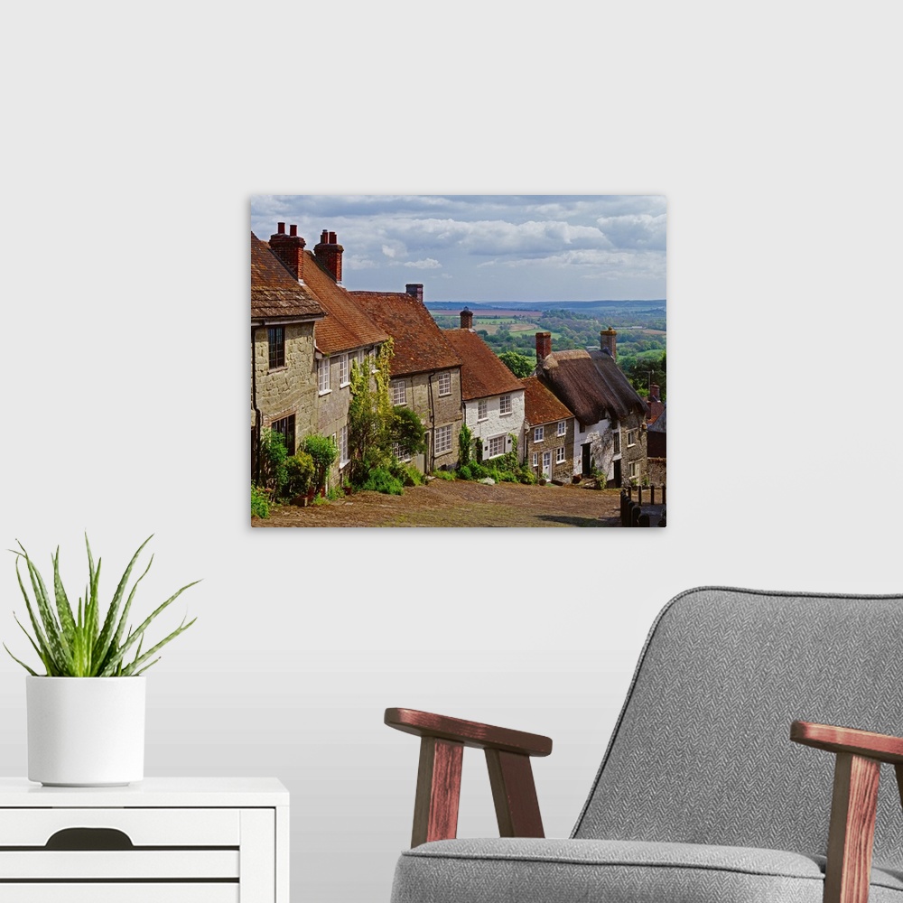 A modern room featuring England, Dorset, Shaftesbury, The village