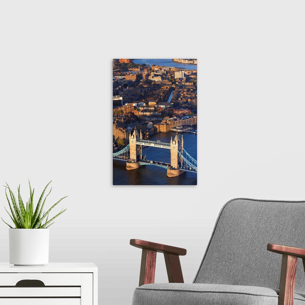 A modern room featuring UK, England, Great Britain, London, City of London, Tower Bridge, View from the Shard observation...