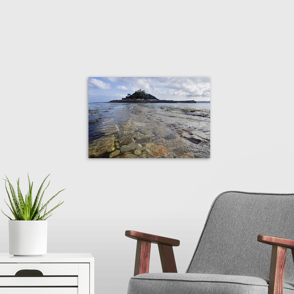 A modern room featuring England, Penwith peninsula, Cornwall, View of Saint Michael's Mount