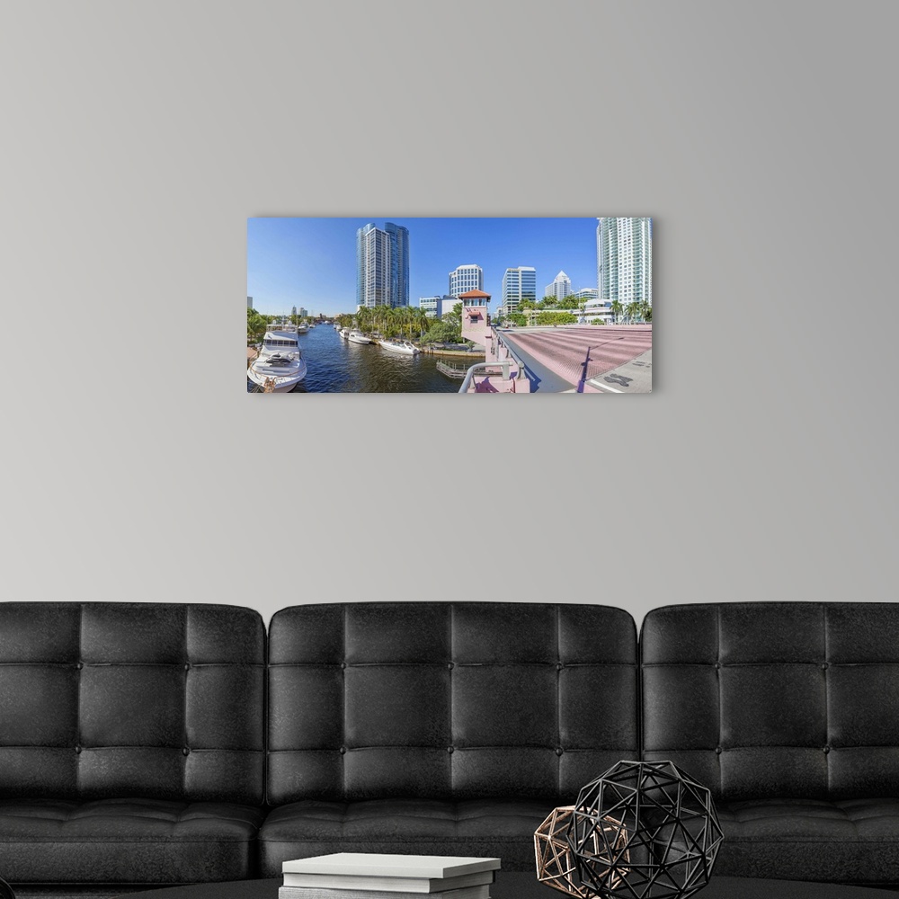 A modern room featuring Florida, Atlantic ocean, Fort Lauderdale, The Riverwalk and skyline