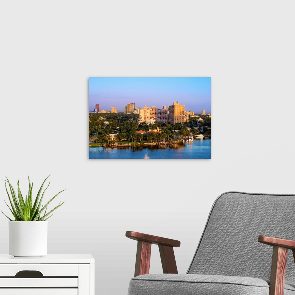 A modern room featuring United States, USA, Florida, Fort Lauderdale, Atlantic ocean, Travel Destination, View of the cit...