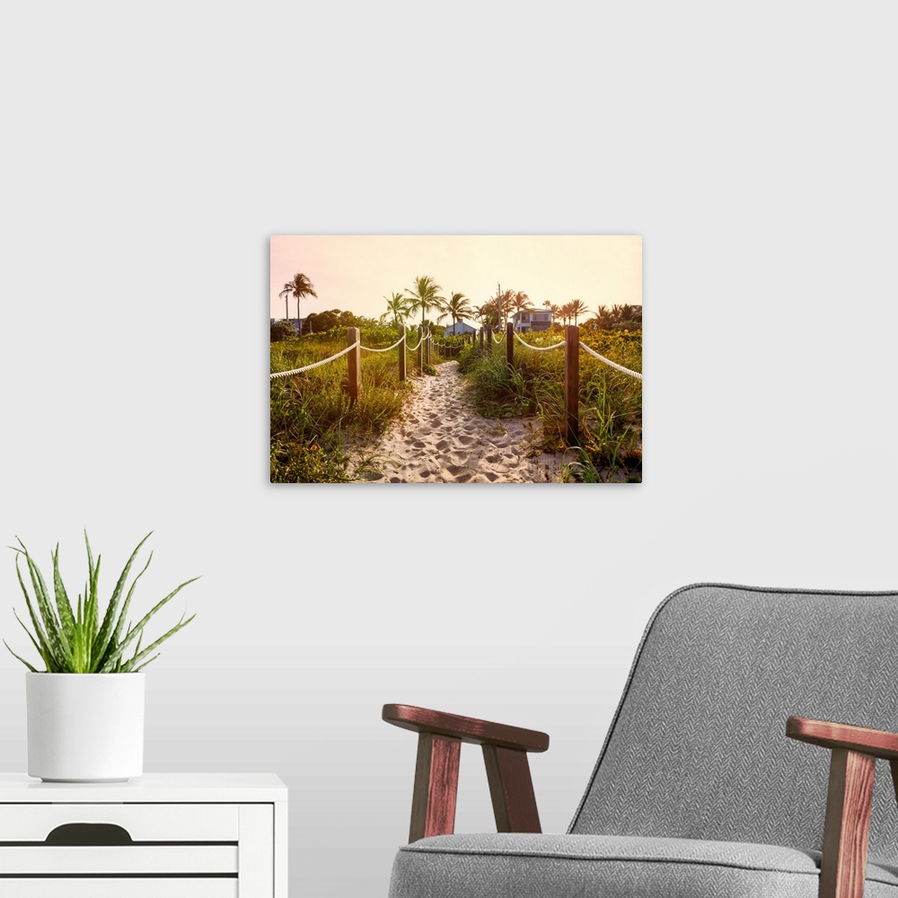 A modern room featuring Florida, South Florida, Delray Beach, pathway on beach.