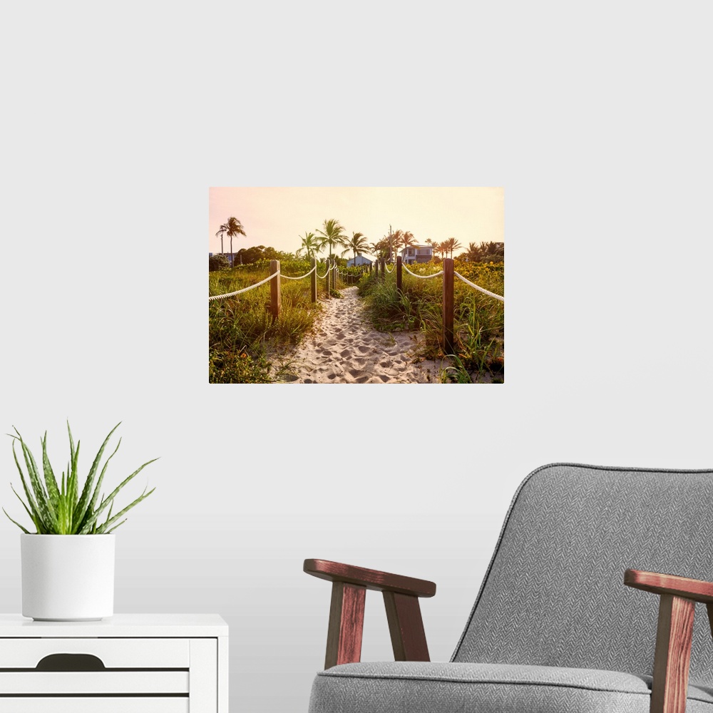 A modern room featuring Florida, South Florida, Delray Beach, pathway on beach.