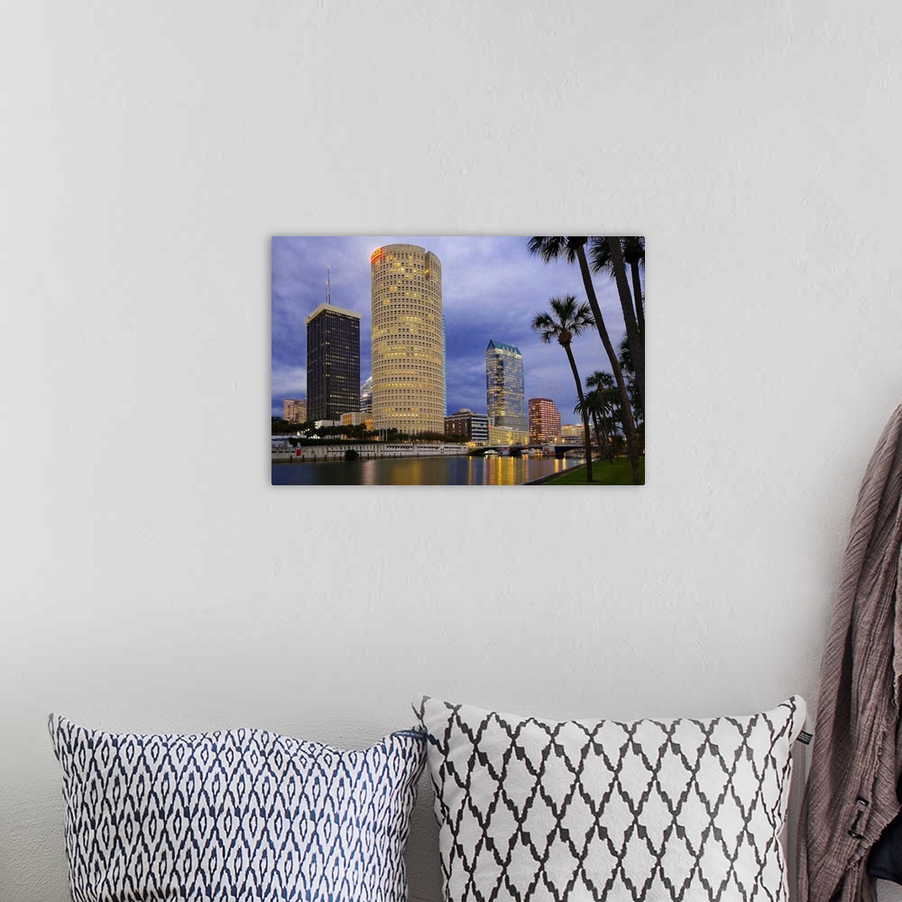 A bohemian room featuring United States, USA, Florida, Skyline from the park of the University and the Hillsborough River