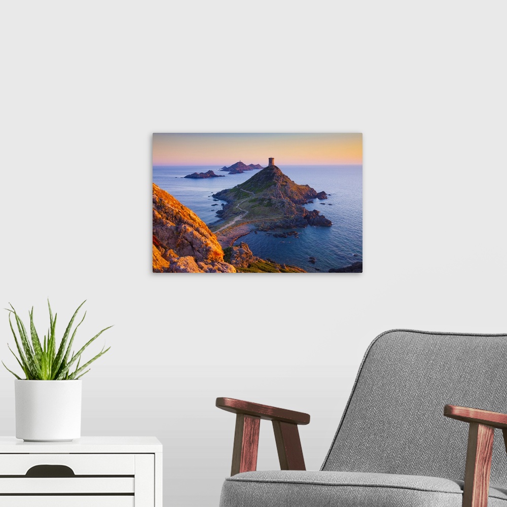A modern room featuring France, Corsica, Mediterranean sea, Corse-du-Sud, Sanguinaires Islands, Pointe de La Parata (Para...