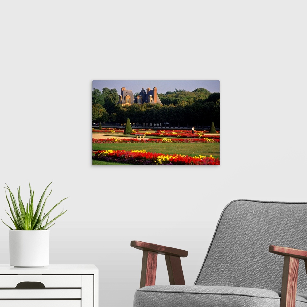 A modern room featuring France, Fontainebleau, The castle gardens