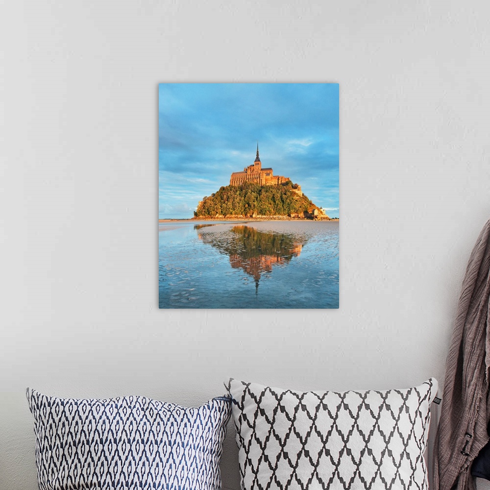 A bohemian room featuring France, Normandy, Atlantic ocean, English Channel, Basse-Normandie, Mont Saint-Michel The abbey a...