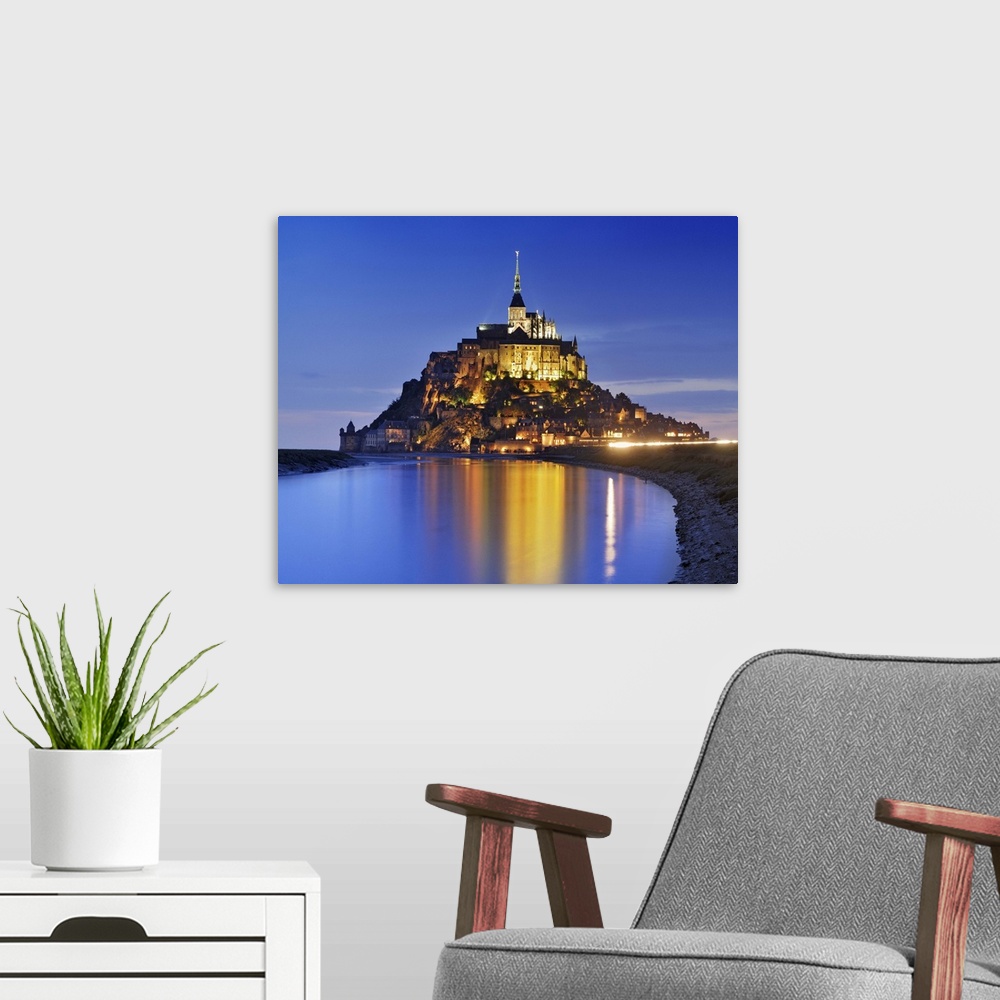 A modern room featuring France, Normandy, Normandie, Mont Saint-Michel, Abbey, Unesco World Heritage
