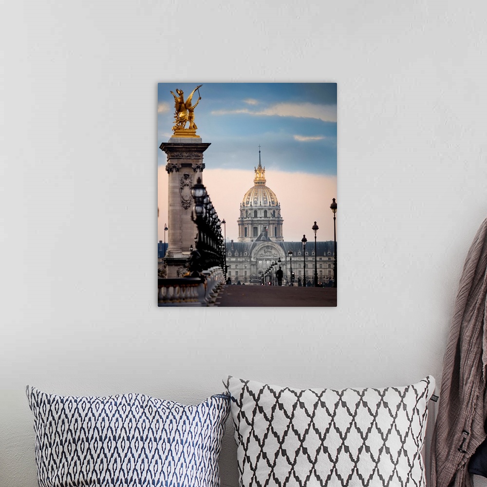 A bohemian room featuring France, Paris, Alexander III Bridge and the Hotel des Invalides.