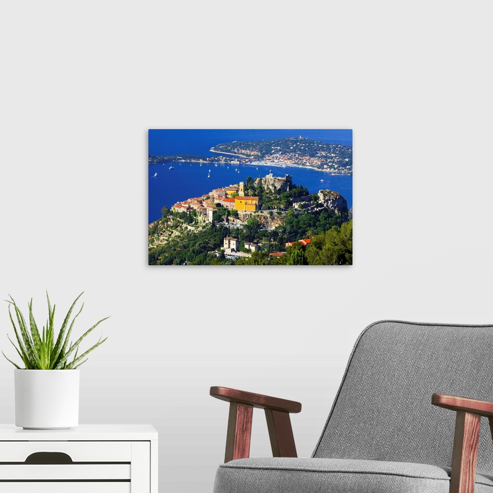 A modern room featuring France, Provence-Alpes-C..te d'Azur, Mediterranean sea, C..te d'Azur, French Riviera, ..ze, Cap F...