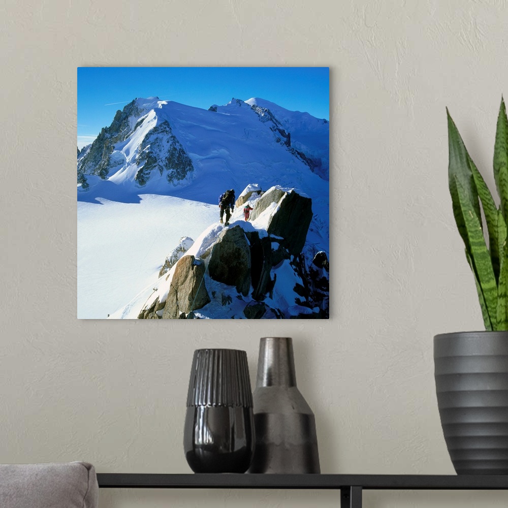 A modern room featuring France, Rhone-Alpes, Mont-Blanc and alpinists