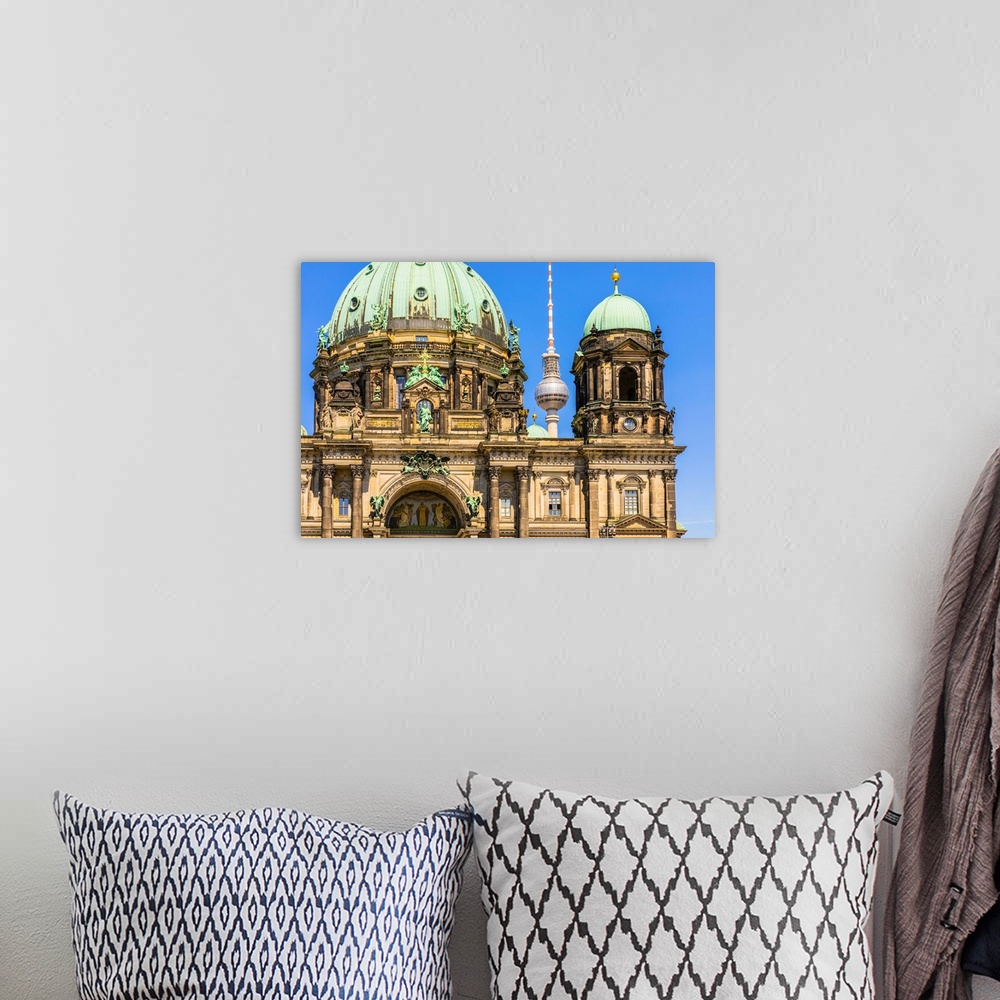 A bohemian room featuring Germany, Berlin, Berlin Mitte, Berlin Cathedral, Berlin Cathedral with Television Tower in the ba...