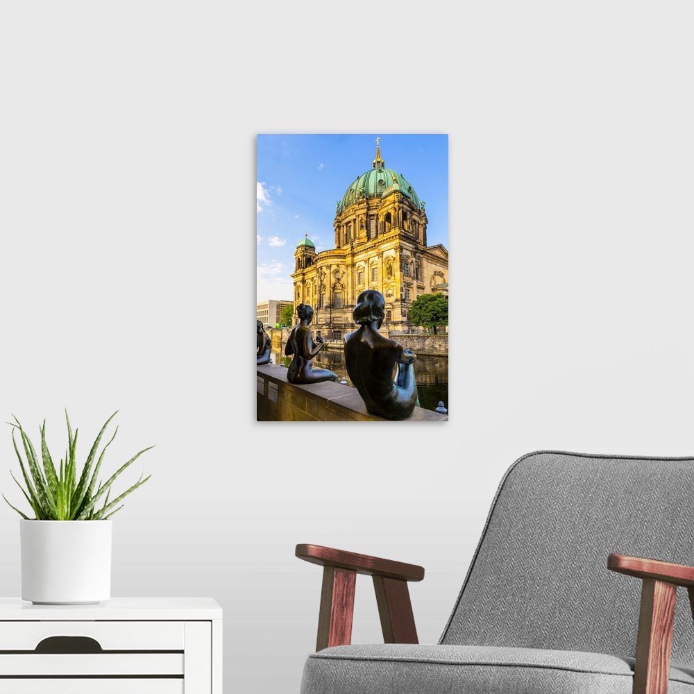 A modern room featuring Germany, Berlin, Berlin Mitte, Berlin Cathedral, Berlin Cathedral on Spree River with Three Girls...
