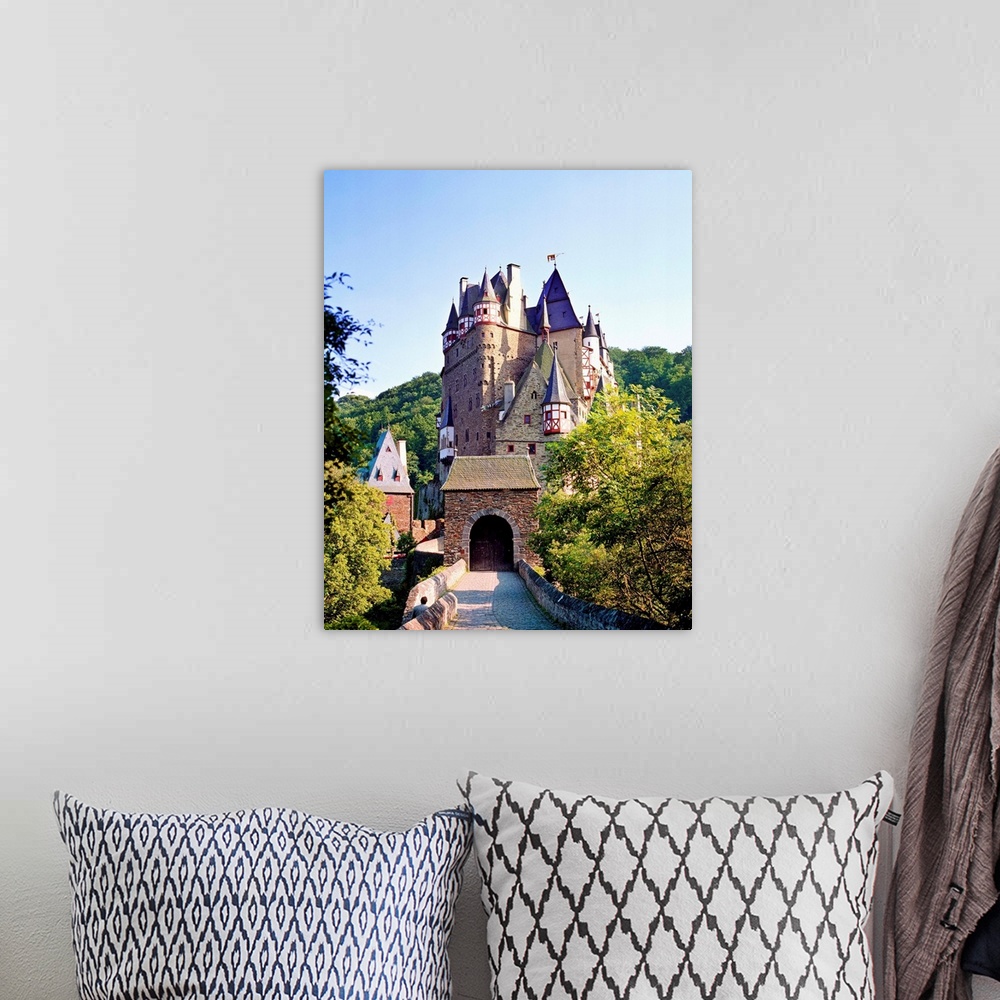 A bohemian room featuring Germany, Rhineland-Palatinate, Moselle Valley, View of Burg (Castle) Eltz
