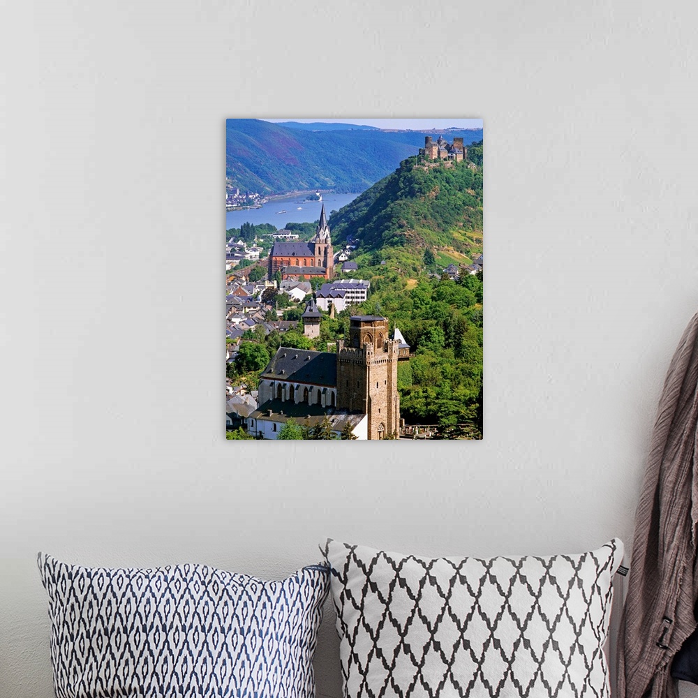 A bohemian room featuring Germany, Rhineland-Palatinate, St. Martin Church, the Red Church and the town