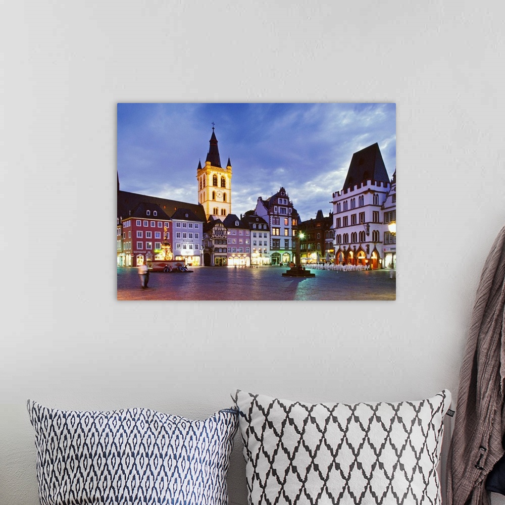 A bohemian room featuring Germany, Rhineland-Palatinate, The Hauptmarkt, market square with the bell-tower