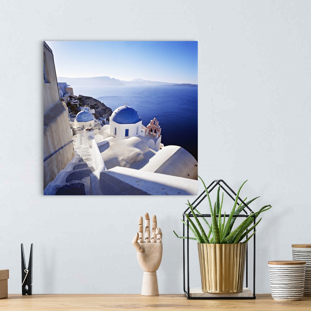 A bohemian room featuring Greece, Aegean islands, Cyclades, Santorini island, Thera, Oia