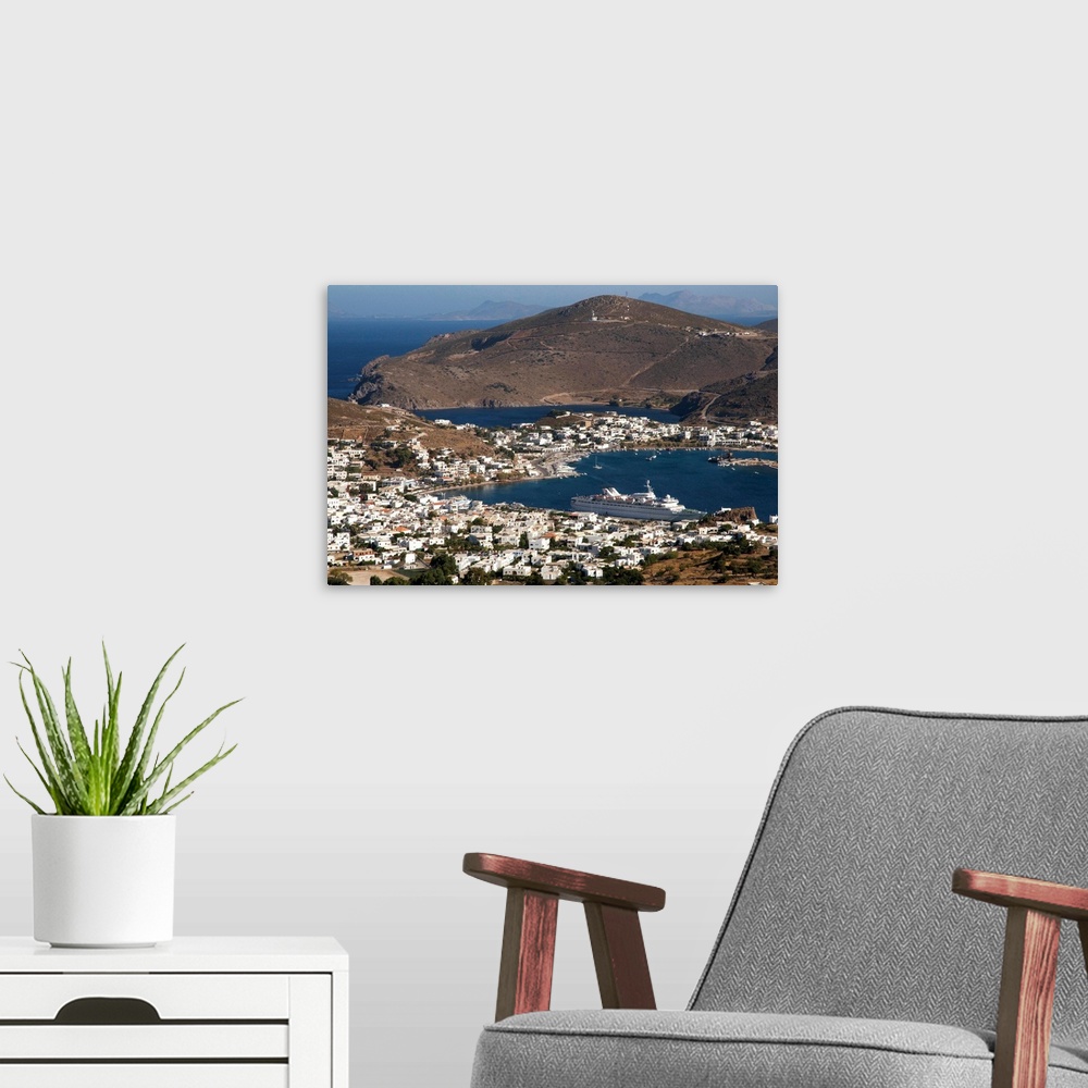 A modern room featuring Greece, Aegean islands, Dodecanese, Patmos island, Mediterranean area, Mediterranean sea, Travel ...