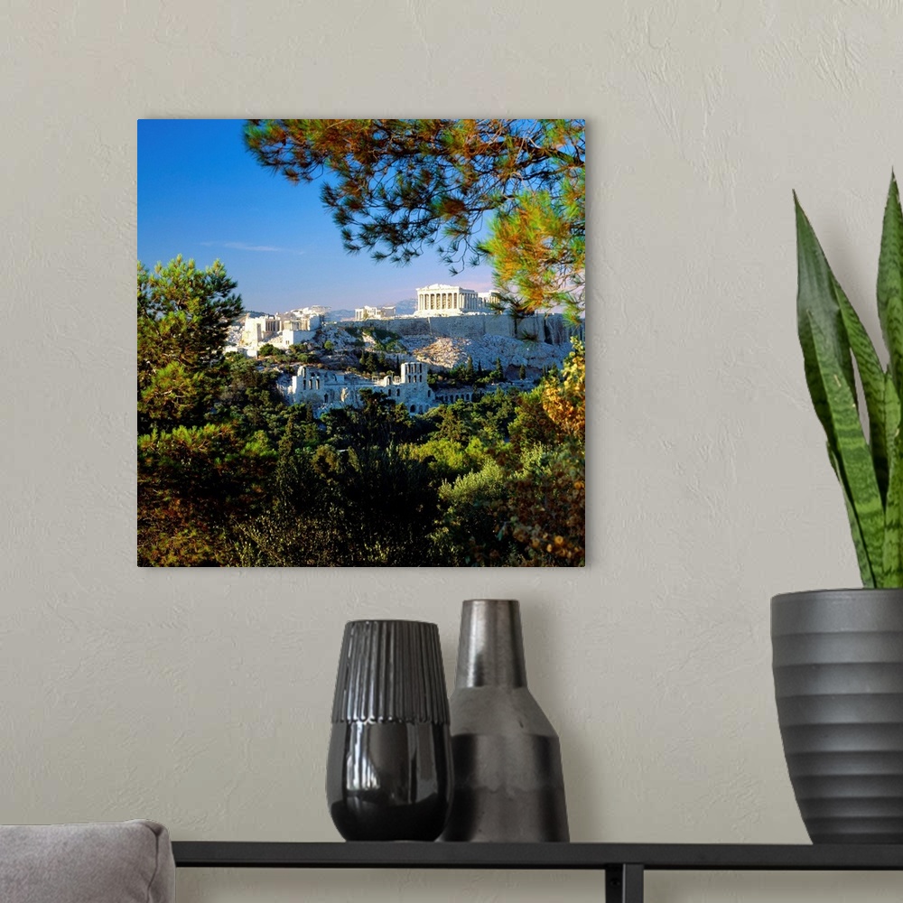 A modern room featuring Greece, Athens, Acropolis, View of Acropolis