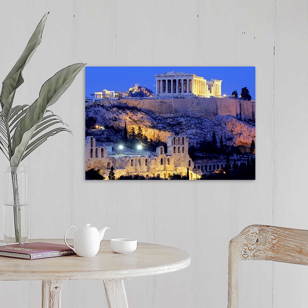A farmhouse room featuring Greece, Central Greece and Euboea, Attica, Athens, View of the Acropolis with the Parthenon and b...