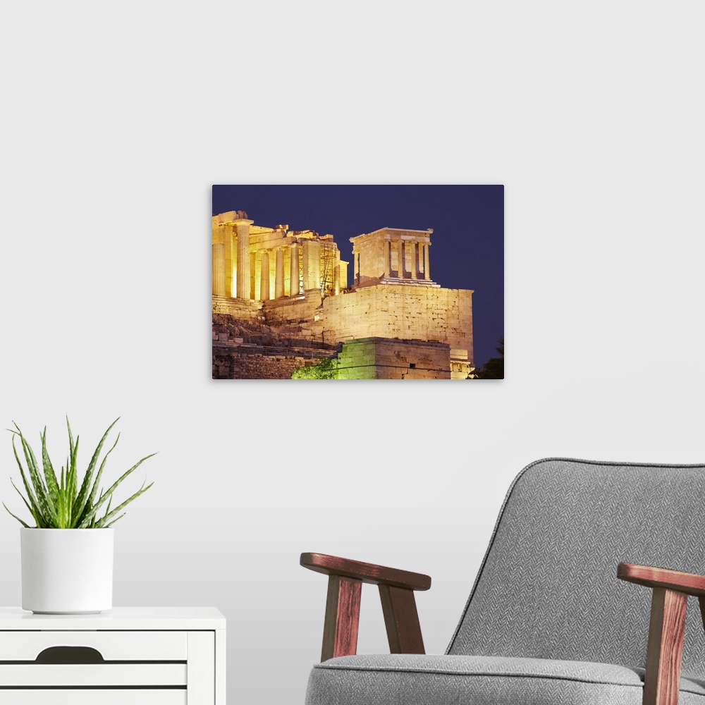 A modern room featuring Greece, Central Greece and Euboea, Attica, Athens, Acropolis at sunset
