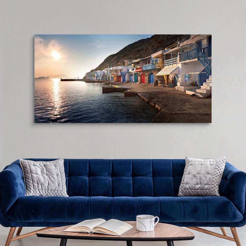 A modern room featuring Greece, Cyclades, Milos island,Old Fishing Village of Klima fishermen village