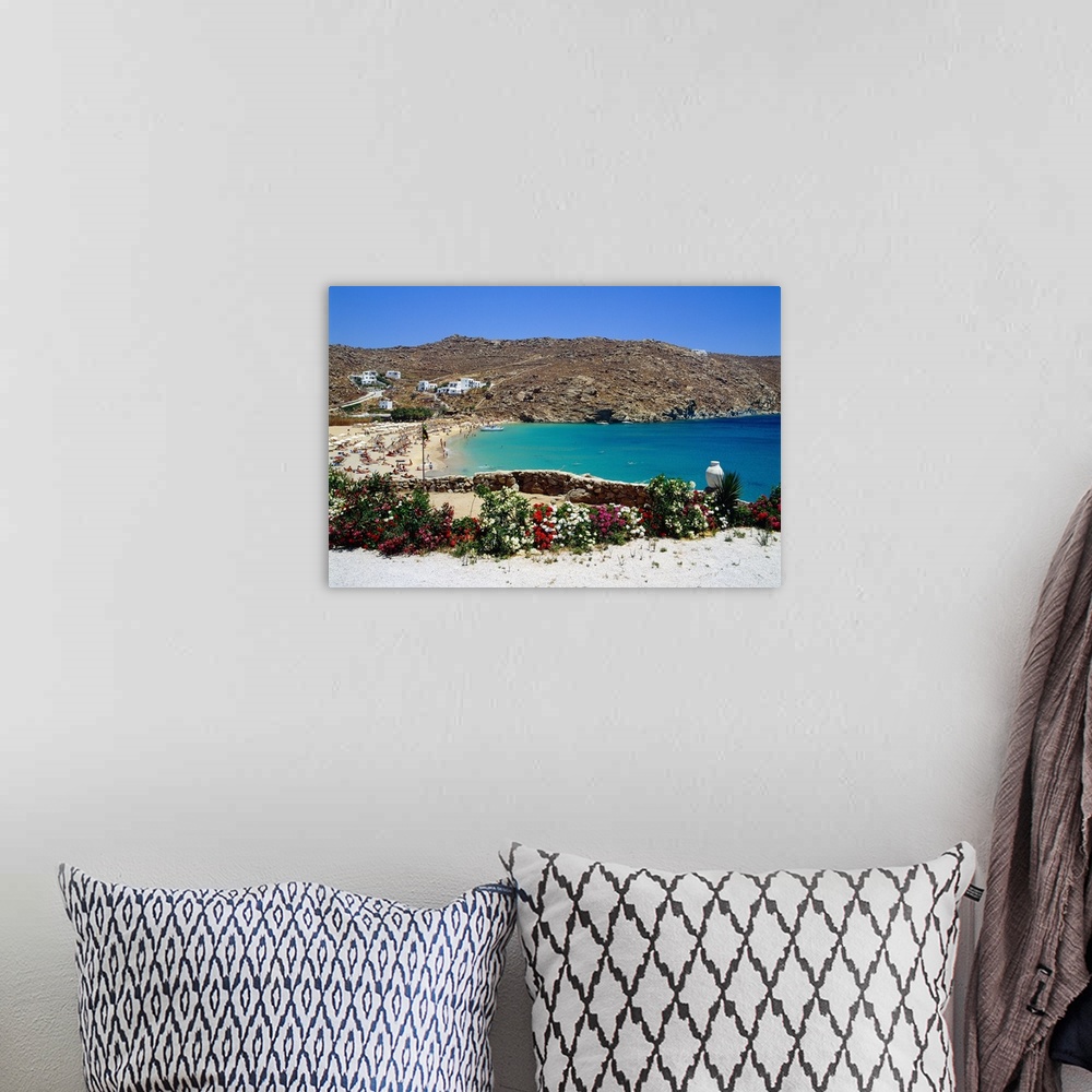 A bohemian room featuring Greece, Cyclades, Santorini, Super Paradise Beach