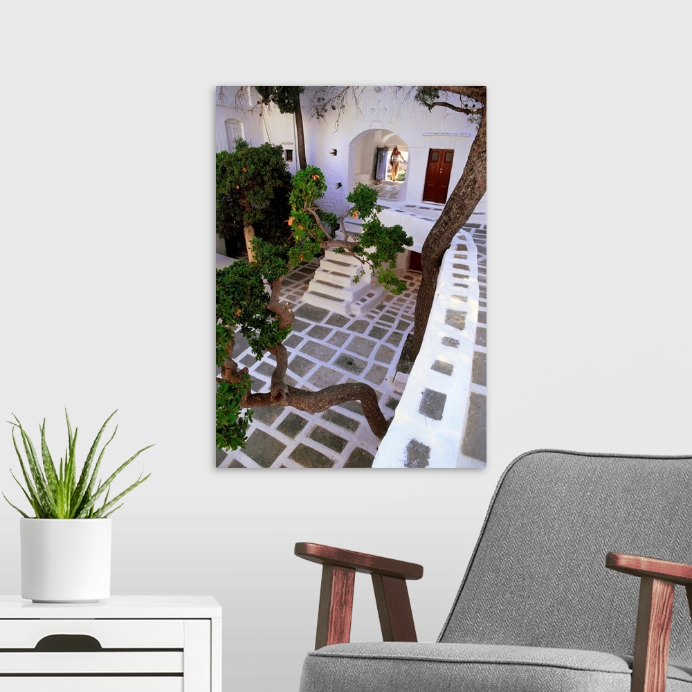 A modern room featuring Greece, Cyclades, Serifos, Moni Taxiarchon Monastery