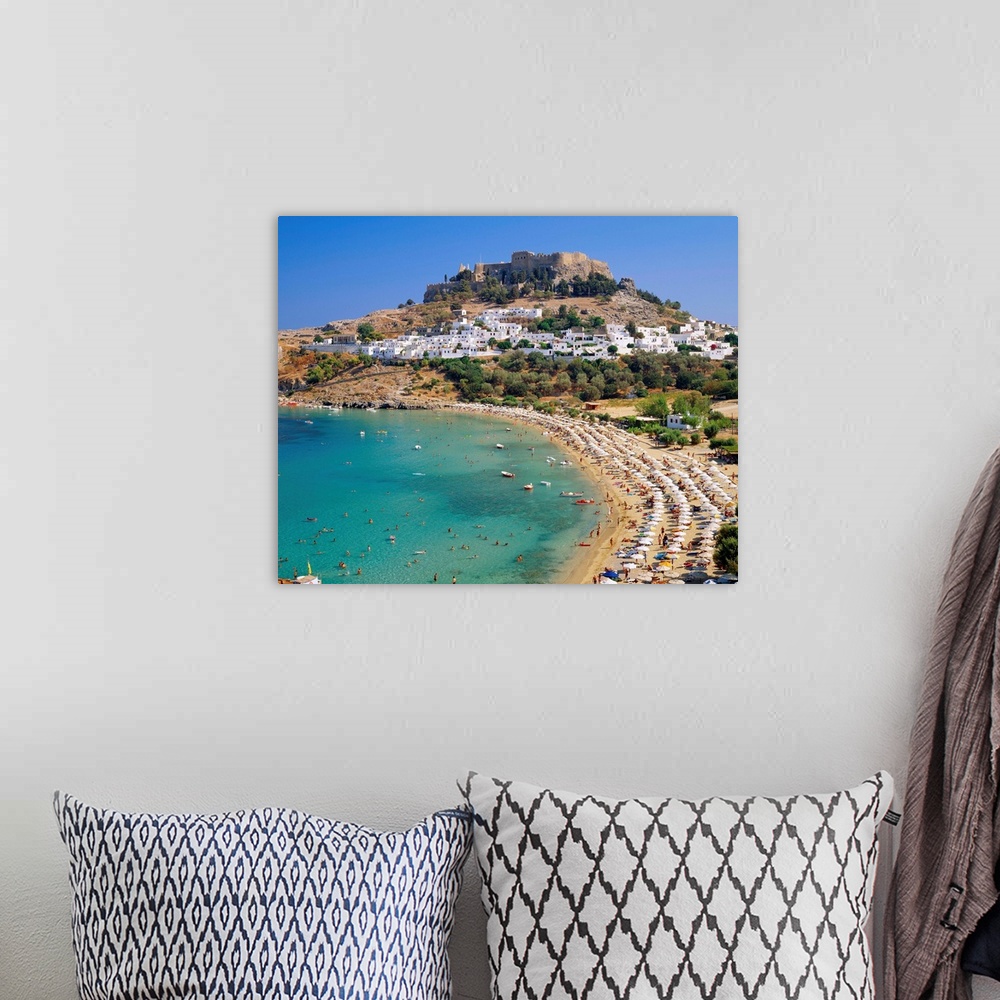 A bohemian room featuring Greece, Dodecanese, Rhodes, Acropolis of Lindos