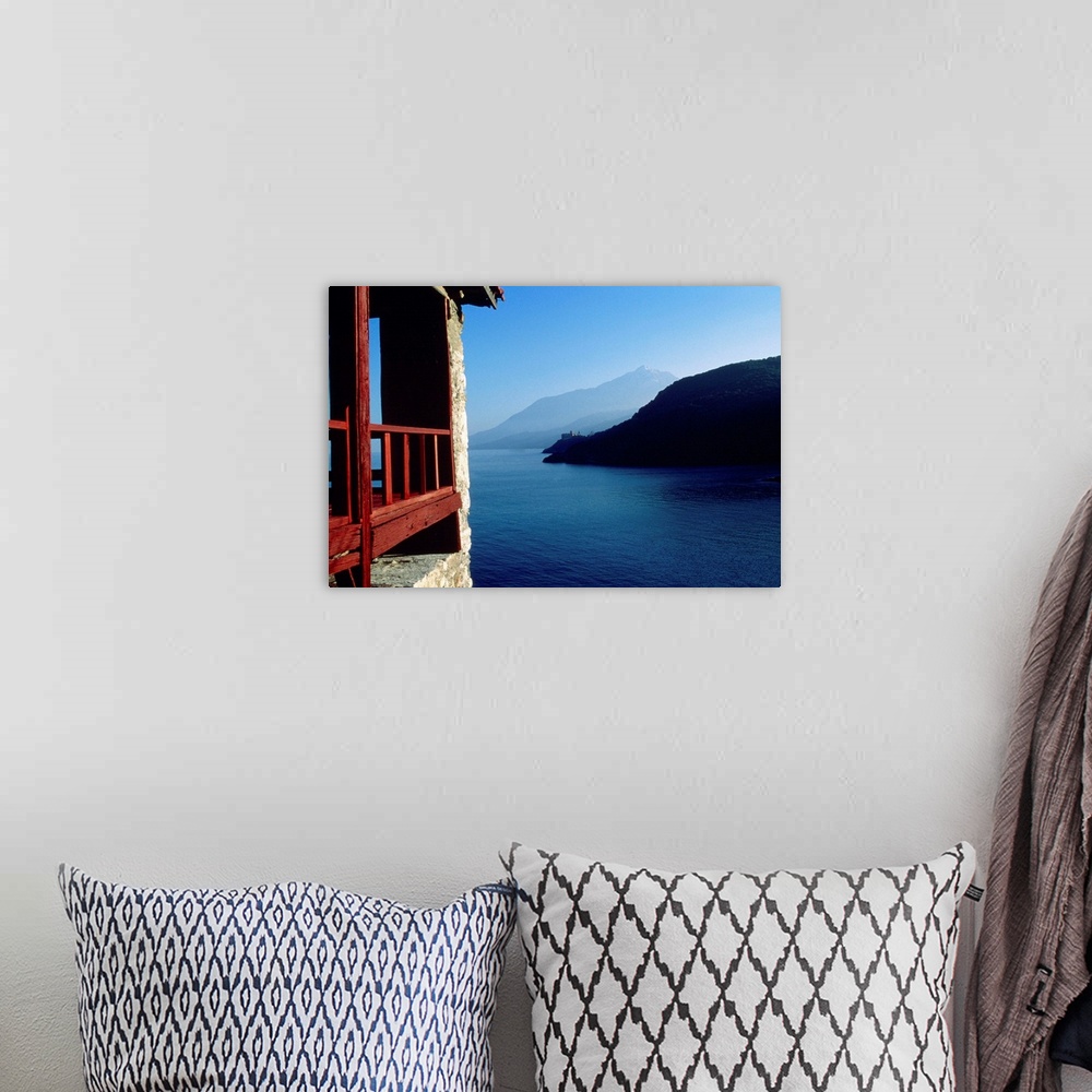 A bohemian room featuring Greece, Mount Athos, Mount Athos Monastic Republic, View from Pantocrator Monastery
