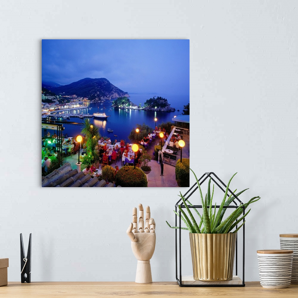 A bohemian room featuring Greece, Parga, view from restaurant over the bay and town