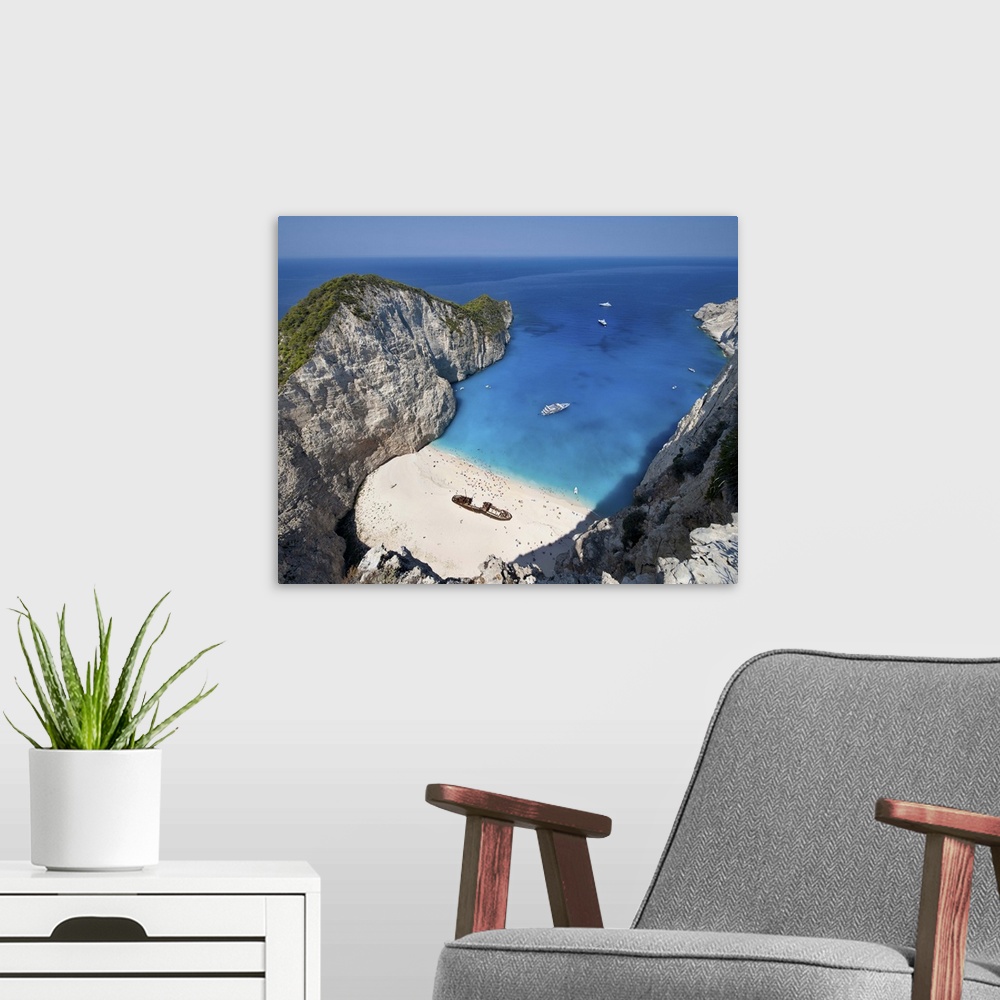 A modern room featuring Greece, Ionian Islands, Zante island, Shipwreck beach, Mediterranean sea, Ionian sea, Greek Islan...