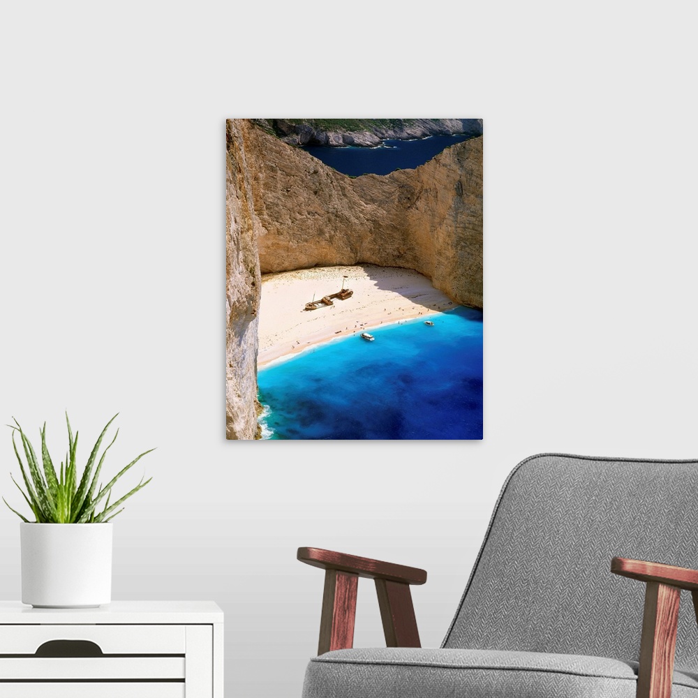 A modern room featuring Greece, Zante, The Shipwreck Beach
