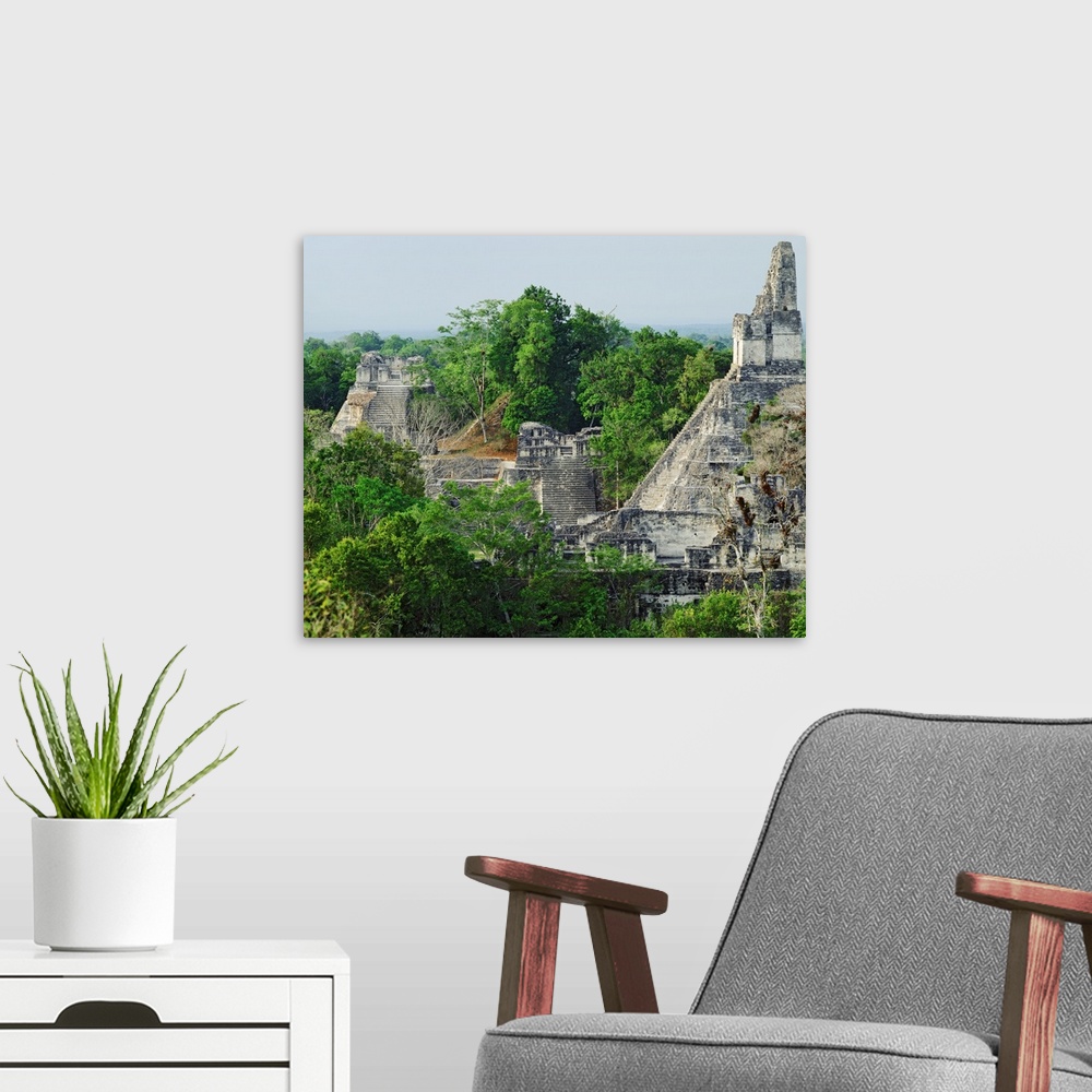 A modern room featuring Guatemala, Tikal, Great Plaza, Temple I