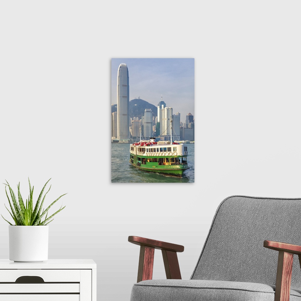 A modern room featuring China, Hong Kong, Hong Kong island, Star ferry from Hong Kong Island to Tsim Sha Tsui, Kowloon.