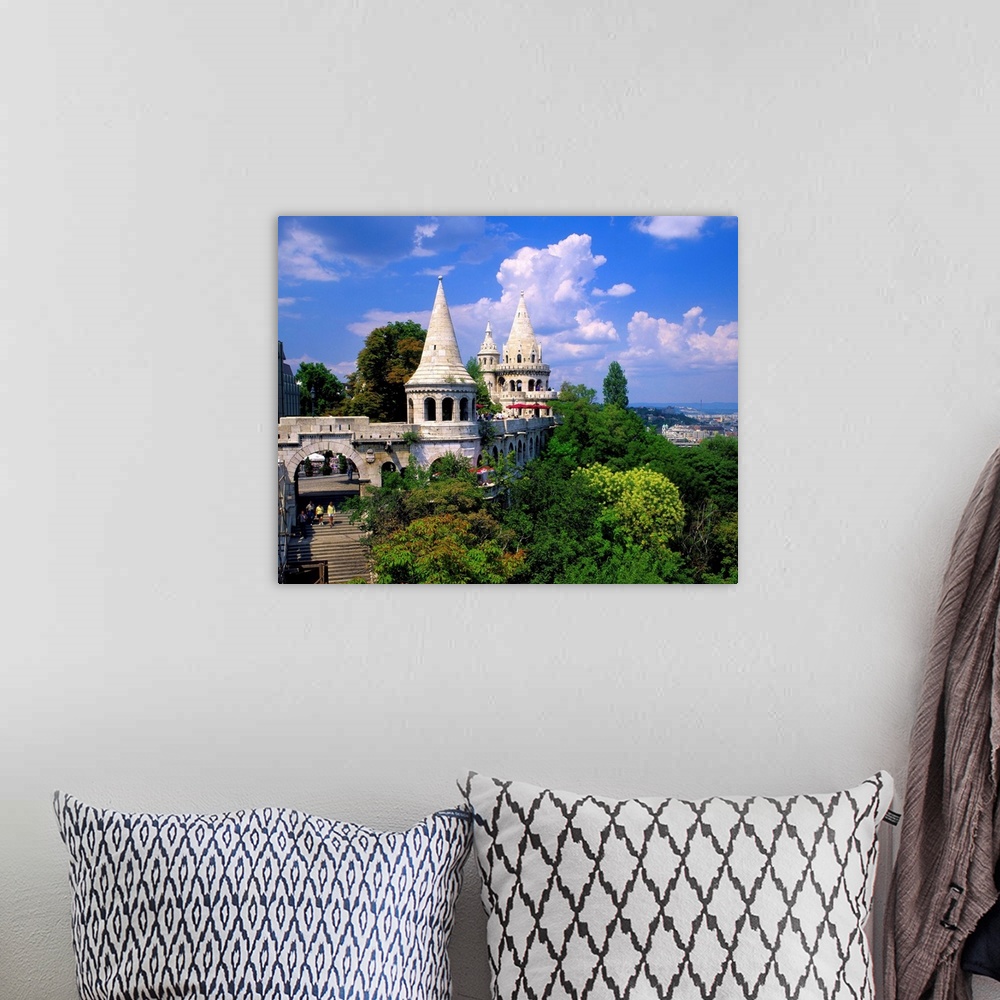 A bohemian room featuring Hungary, Budapest, Fishermen's Bastion